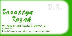 dorottya kozak business card